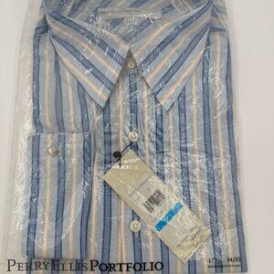 Men's shirt, Perry Ellis Portfolio, sky, size 17 1/2 - 34/35